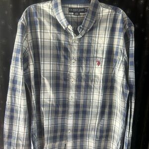 U.S. Polo Assn. Blue Plaid Shirt